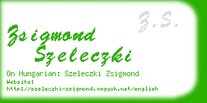 zsigmond szeleczki business card